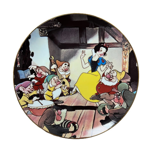 Snow White & The Seven Dwarfs Plate 1986 Old Printing Vintage