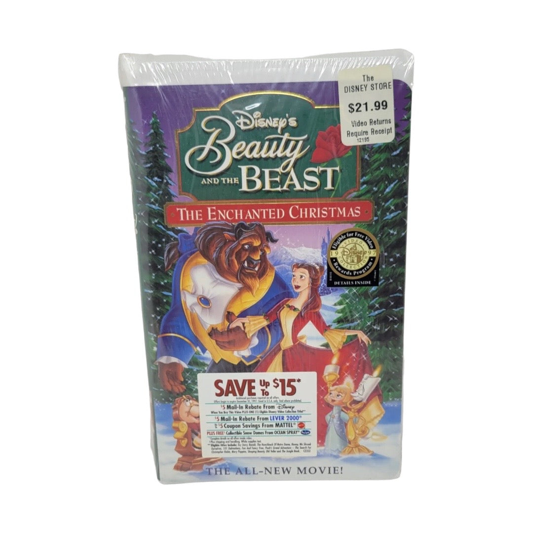 Beauty and the beast the Enchanted Christmas VHS tape New