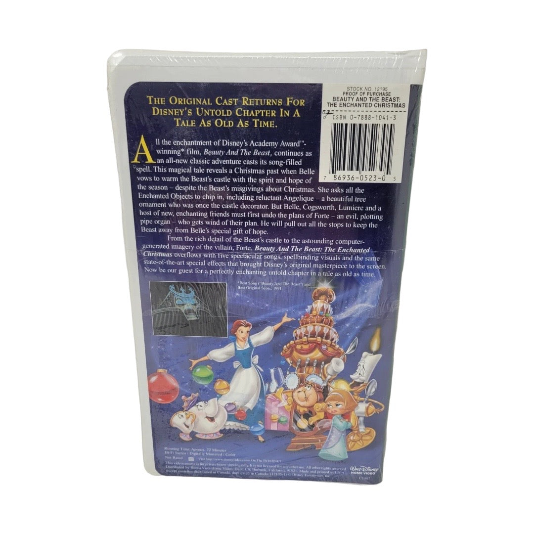 Beauty and the beast the Enchanted Christmas VHS tape New