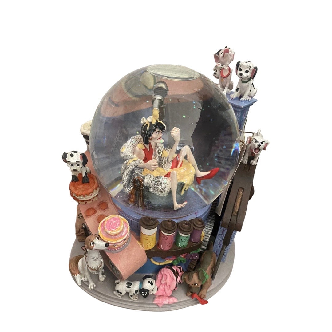 Cruella 101 Dalmatians Large Music Snowglobe old Edition