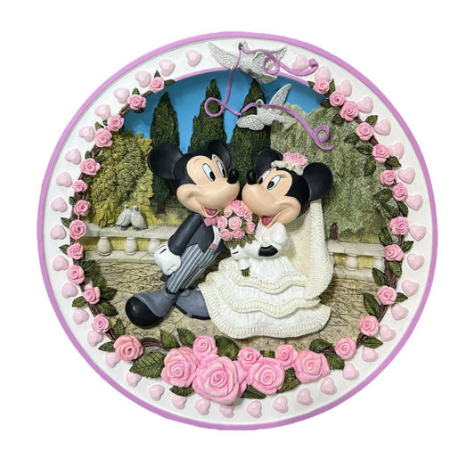 Mickey Mouse & Minnie Mouse Wedding 3D Plate wall decoration 💕