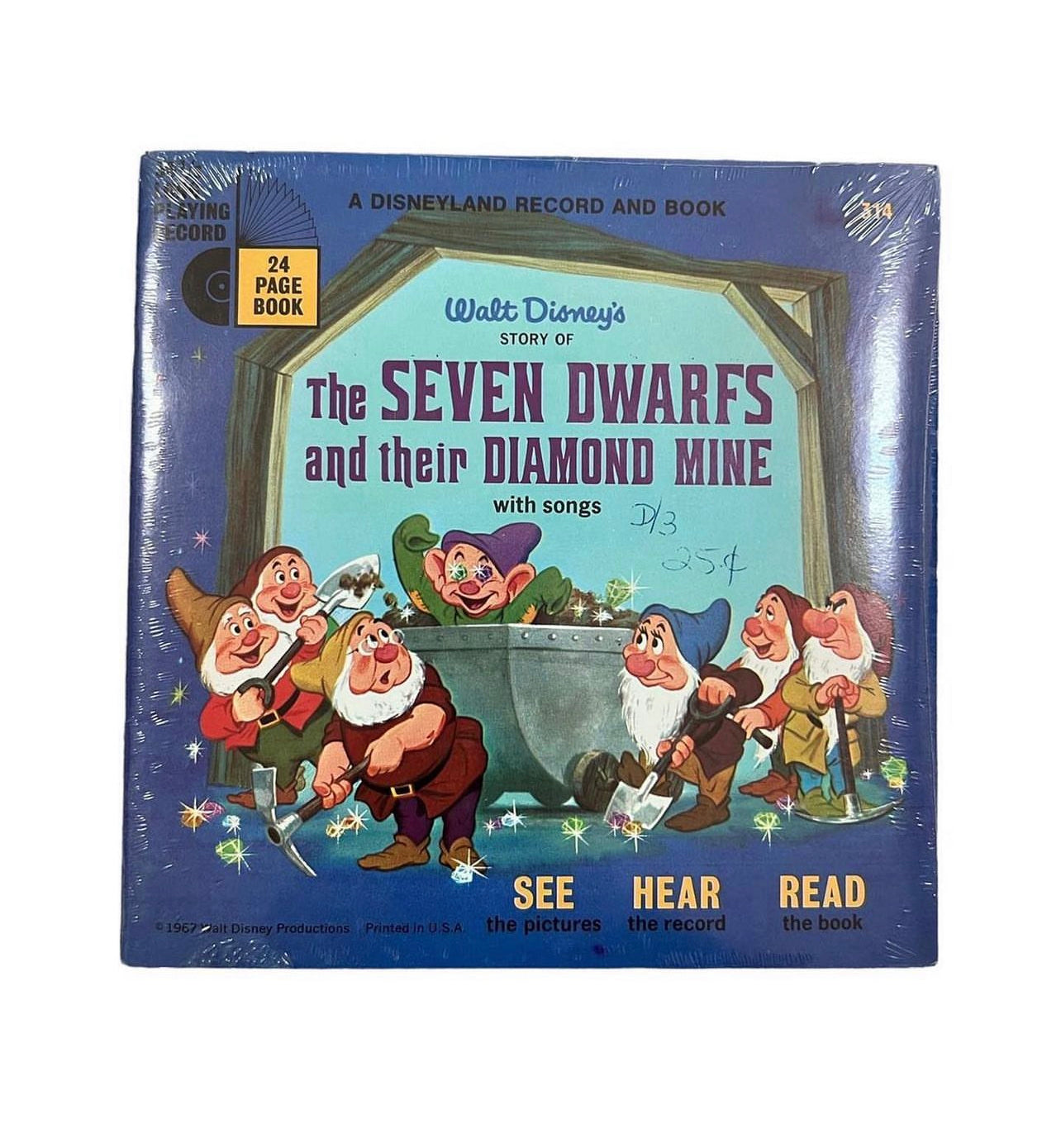 The Seven Dwarfs Vinyl record + 24 pages book from snow white