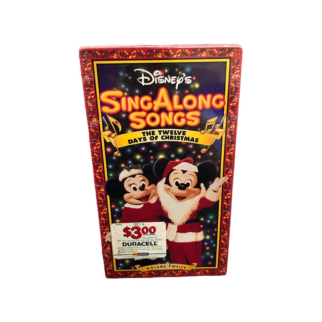 Disney singalong songs 12 the twelve days of Christmas VHS Tape Brand New