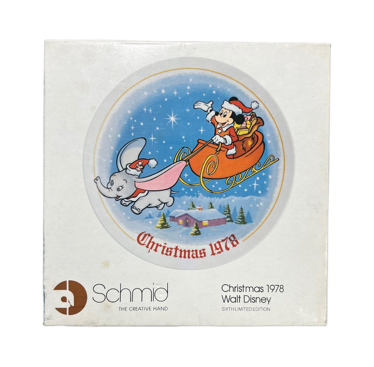 Dumbo & Mickey Christmas 1978 Plate صحن زينه