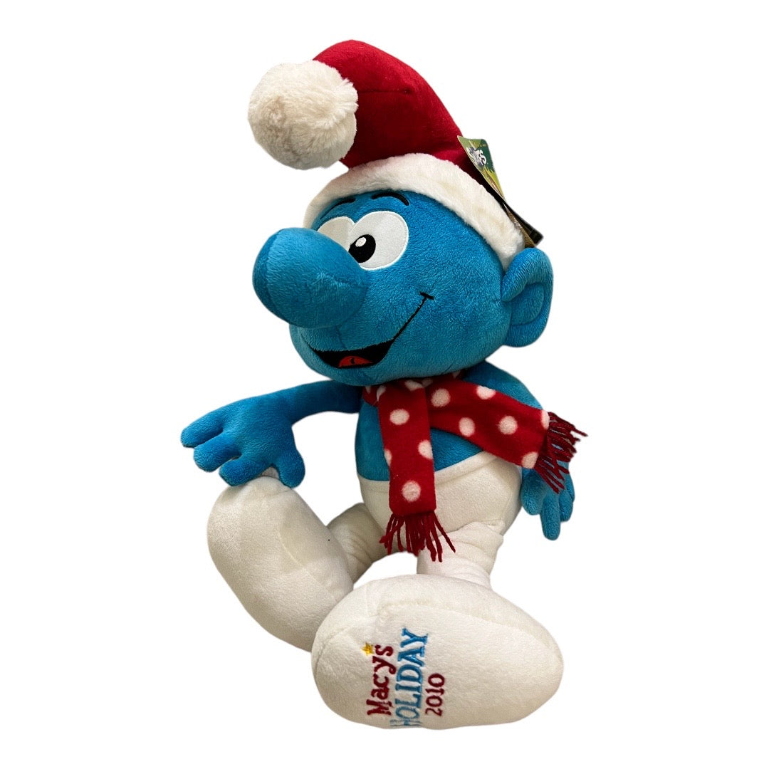 The Smurfs Large Plush Toy 2010 Holiday السنافر