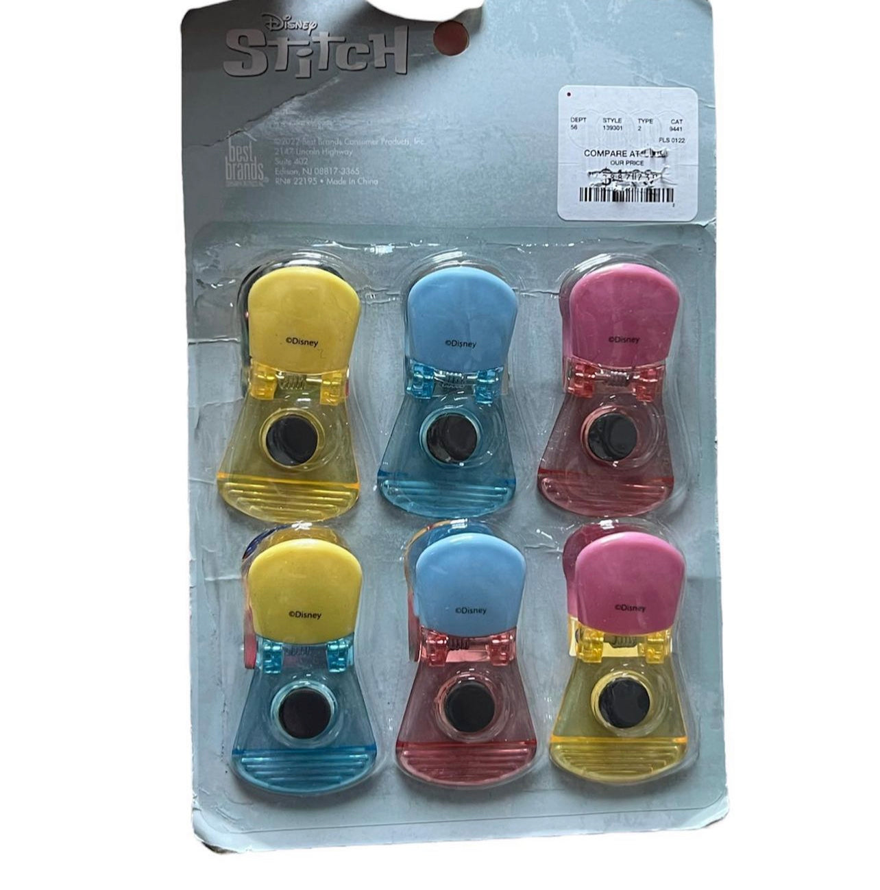 stitch magnetic clips 6pk