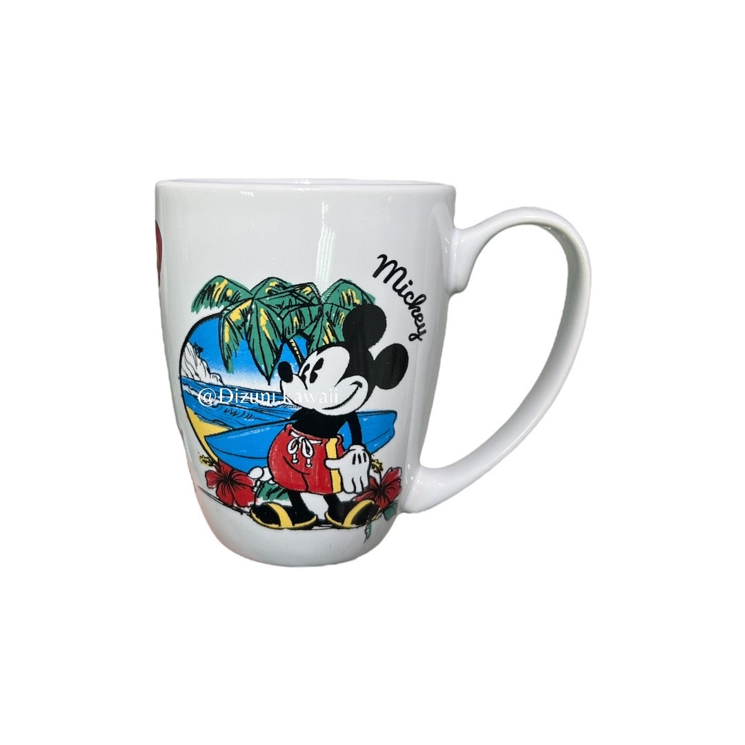 * Mickey Mouse Hawaii Mug + Coaster Made in Thailand