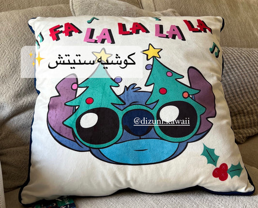 * Stitch Christmas Cushion 45cmX45cm كوشيه ستيتش