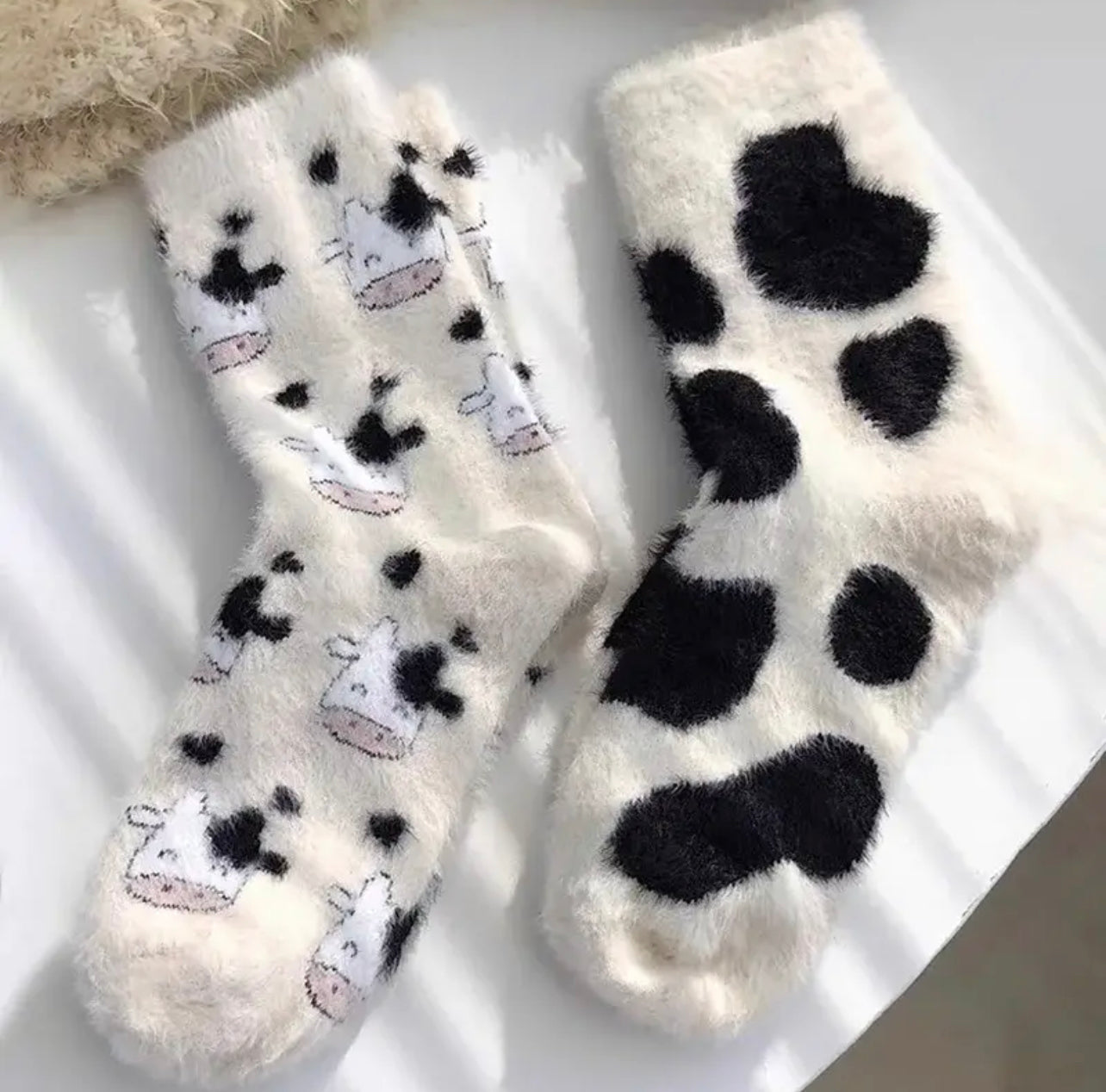 Socks Cow fleece warm - 2 shape