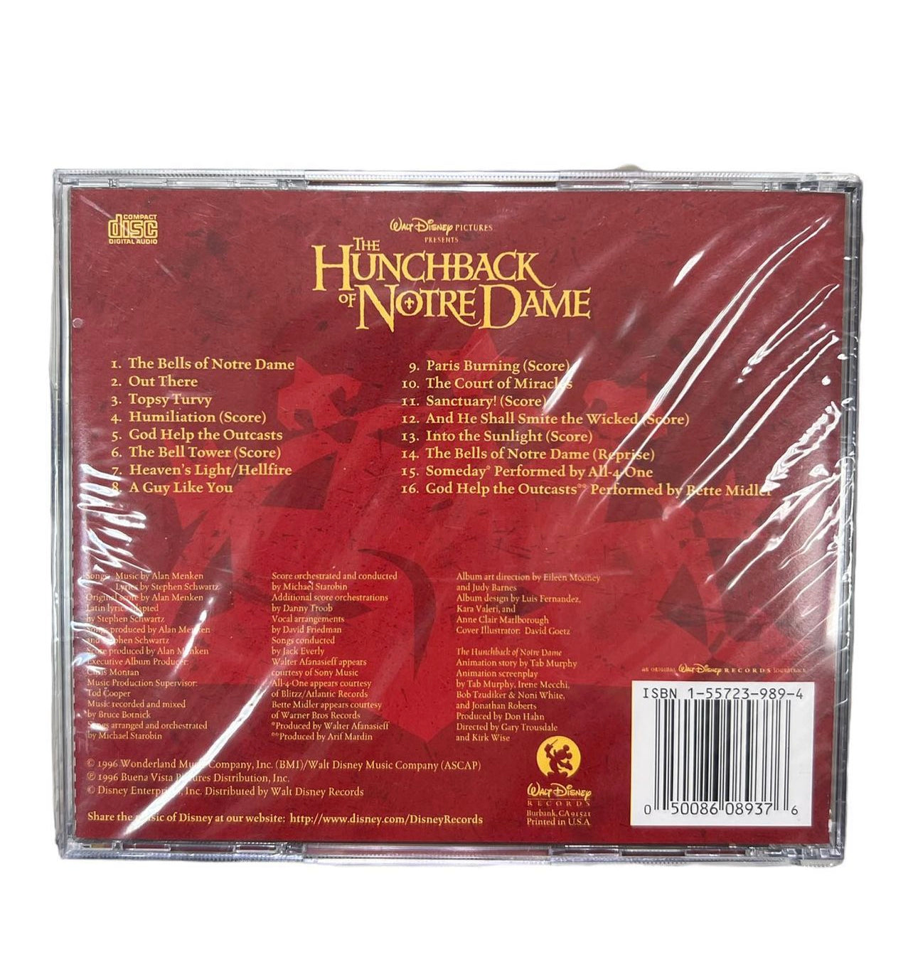 The Hunchback of Notredame English CD Songs