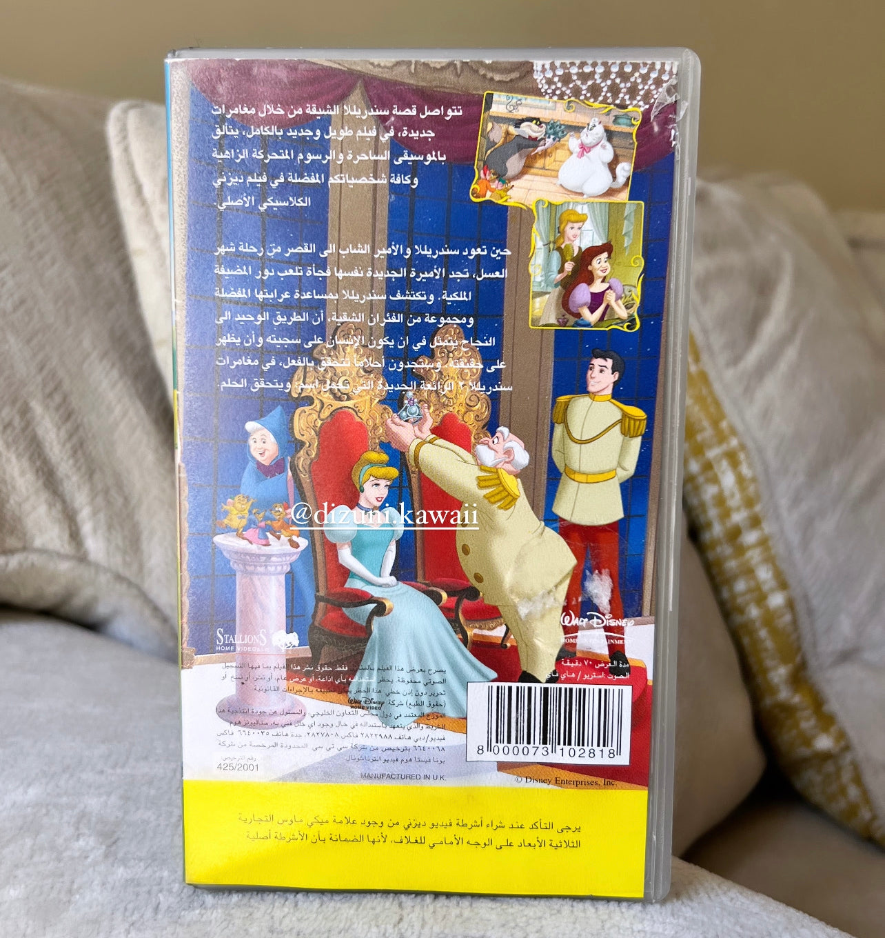 Cinderella Arabic VHS Tape USED