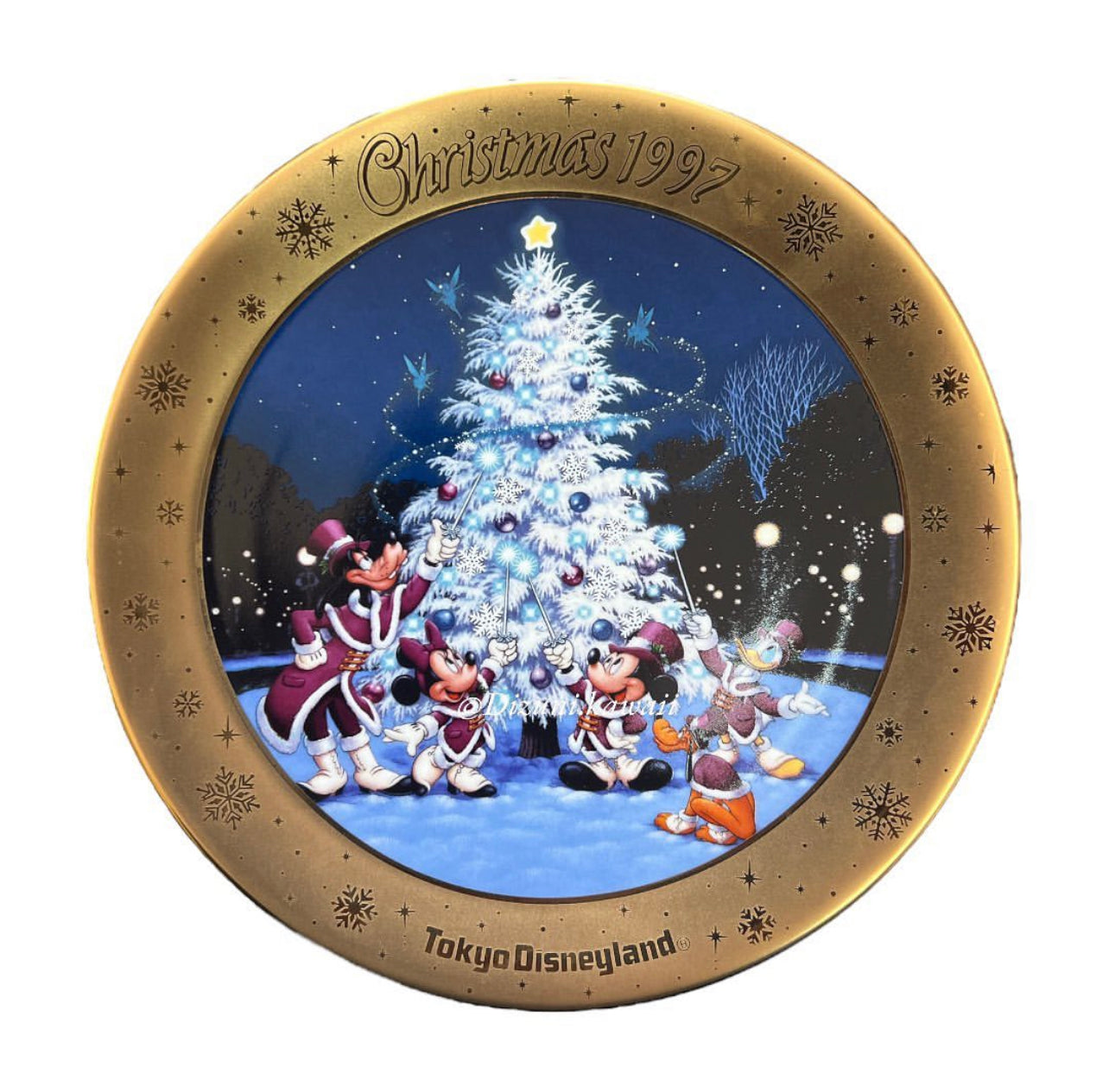 Tokyo DisneyLand Twentieth Christmas 1997 Plate Limited Edition Japan Made