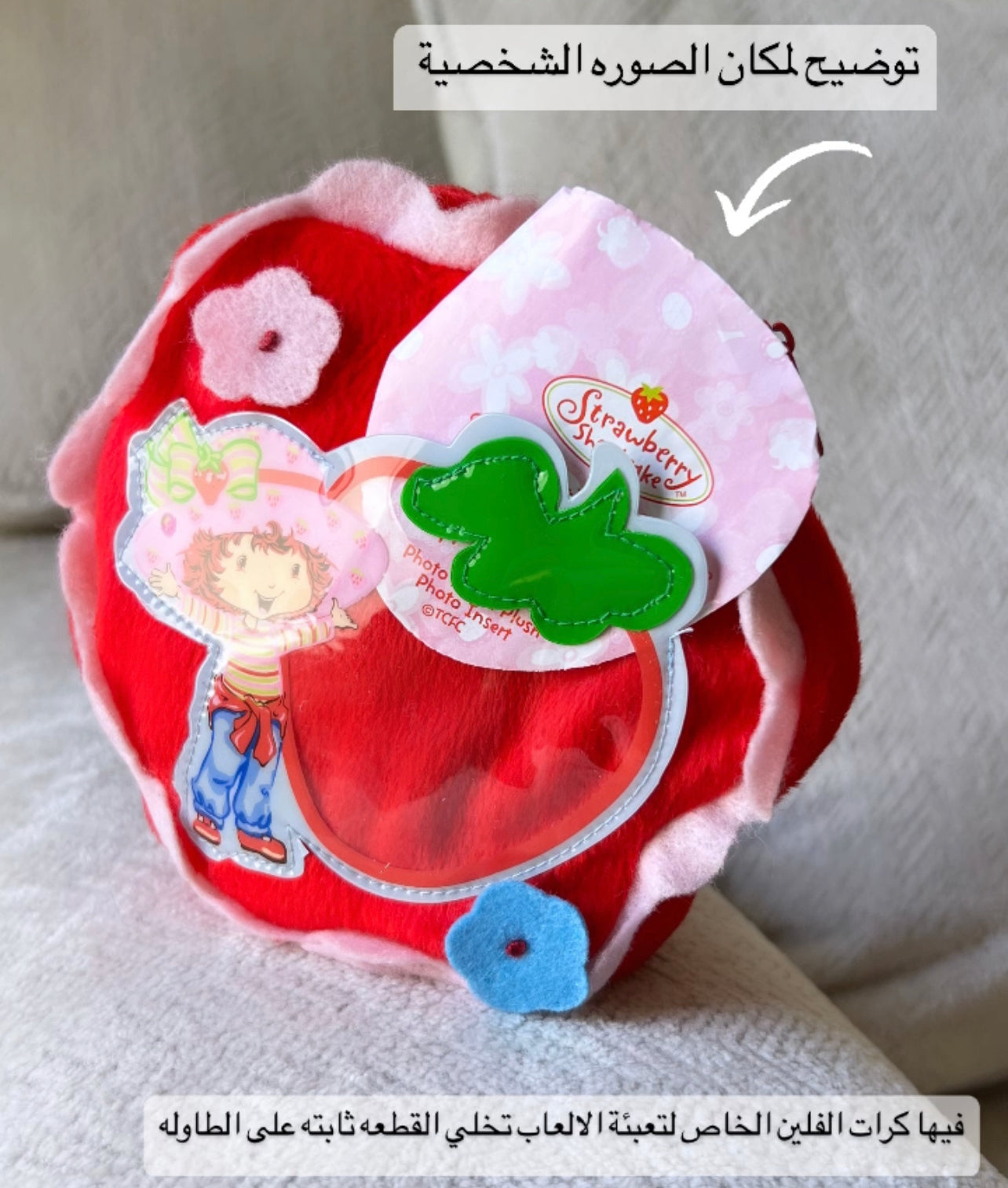 Strawberry shortcake plush photo frame