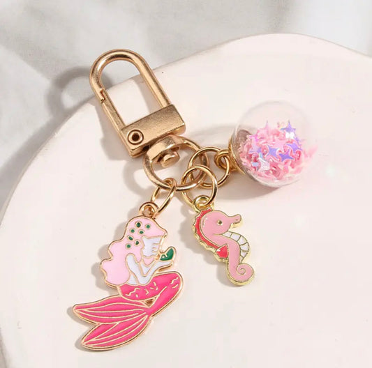 Keychain Mermaid Seahorses