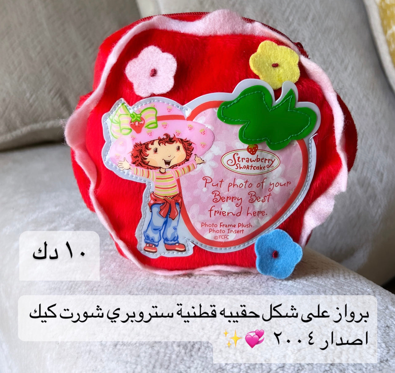 Strawberry shortcake plush photo frame