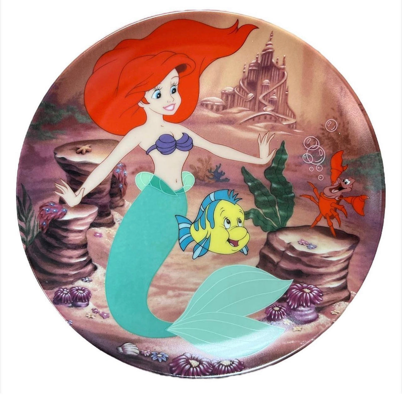 The Little Mermaid Ariel , Sebastian￼ & Flounder Plate 1993